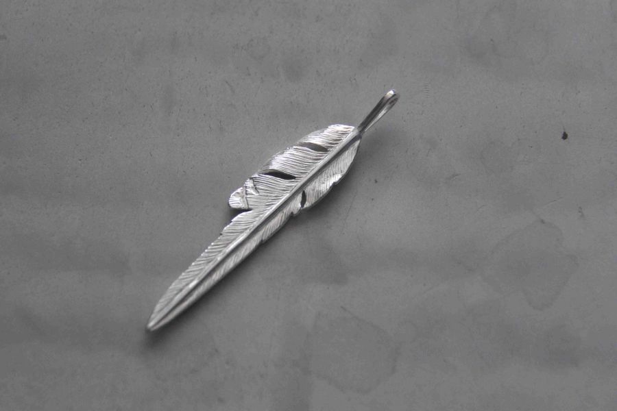 KinG Smith - 風切大羽/左向/現貨 風切右向大羽,King smith,handmade,手作,i銀羽,風切羽,銀菊,先金,點金,綠松石,可訂製,印地安銀飾,台南,老派,mr old