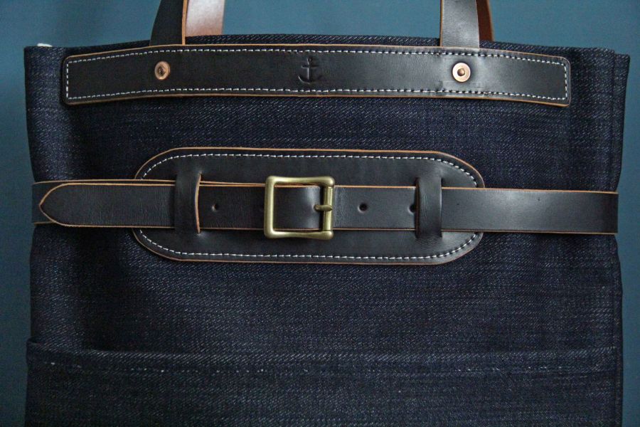 S.F.K.Belt Tote Bag/Denim 托特包,Tote Bag,窄幅布邊丹寧,denim,