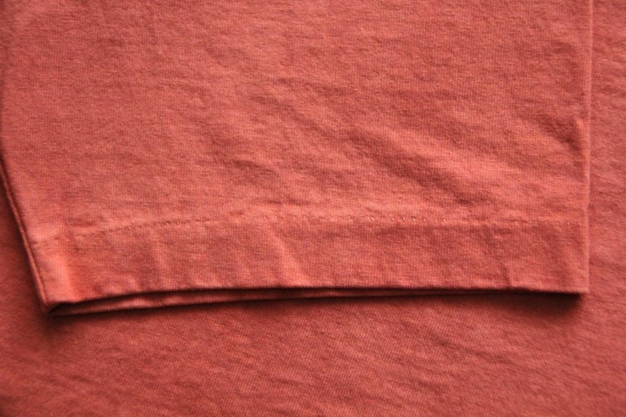 SURE'S Soul on T-Shirt /Red 日本製,名古屋獨立服裝廠,白t,圓筒衣身,不易變形短t,丹寧,Pigment Dye染,