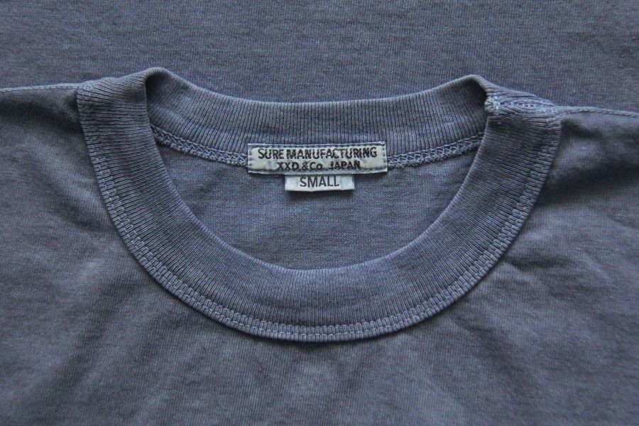 SURE'S POCKET TEE (Nasvy Magic) 男生夏天短t,日本製吸汗耐穿短t,名古屋,獨立服裝廠,白t,圓筒衣身,不易變形短t,丹寧,Pigment Dye染,