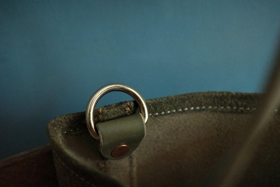 S.F.K. Type R Tote Bag in Suede Leather/Vintage green 麂皮托特包,大容量 真皮 TOTE BAG,