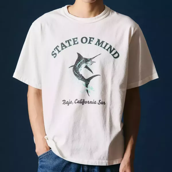 Barns Outfitters - State Of Mind Print T-shirt  (Olive) 