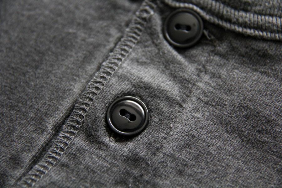 Barns Outfitters - Cozun LS Henley-T Pigment Dye (Black) 