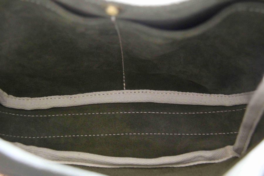 S.F.K. String Moon Bag/Mini Moss green 男 真皮包,半月包 SFK,茶芯皮革,義大利 植鞣 麂皮,男 肩背包 推薦,