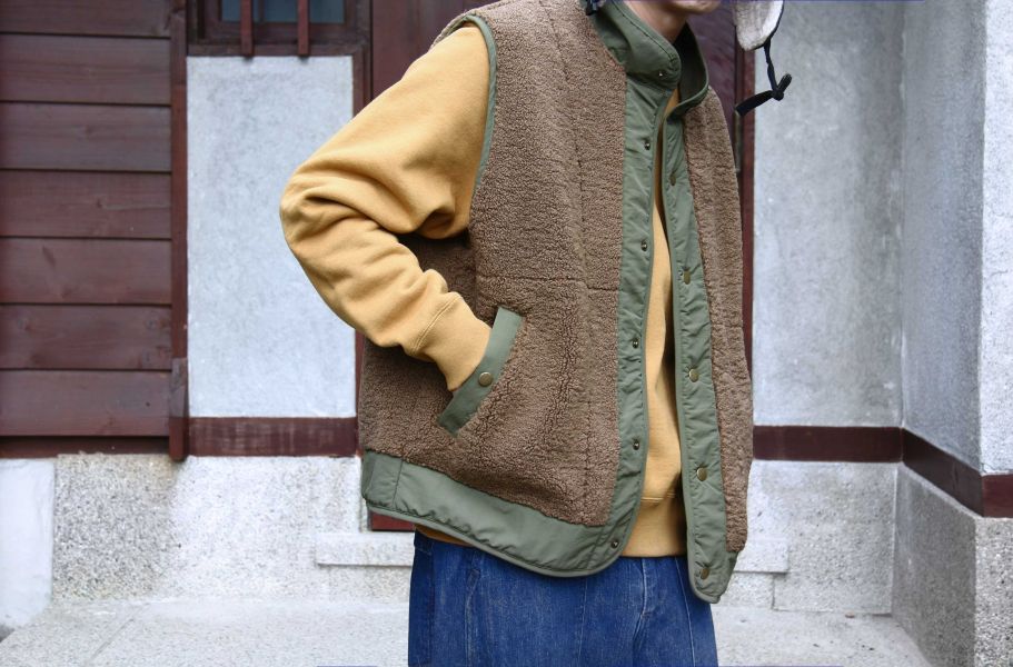 Barns Outfitters-Utility Boa Vest (Olive) 保暖 背心,冬 絨毛 背心,冬 背心 穿搭,寒流 必備,The north face,patagonia 類似款,搖粒絨 背心,Barns Outfitters,Vest,層次 搭配,男 背心,