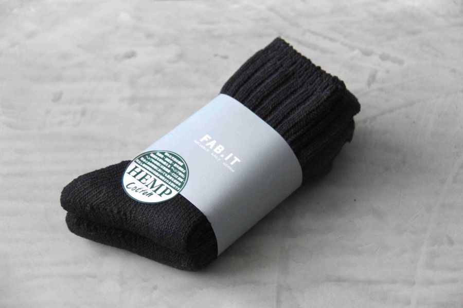 FAB.IT-WILLAM SHORT HEMP "BLACK" 二件組 FAB.IT,男 黑襪 推薦,