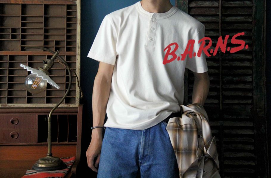 Barns Outfitters /COZUN SS HENLEY-T (IVO) Barns Outfitters,老派,老派人生,男 亨利領短袖,