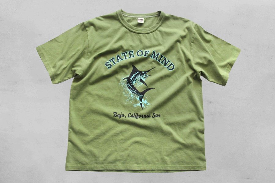 Barns Outfitters - State Of Mind Print T-shirt  (Olive) 