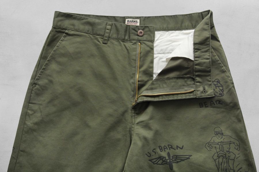 Barns Outfitters - Authentic T/C Chino Print Pants Barns Outfitters ,男 軍褲 推薦,男 卡其褲 穿搭,塗鴉 卡其褲,