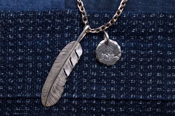 KinG Smith - L號小銀牌/雷鳥/訂製 King smith,handmade,手作,indian,jewellery,leather craft,silver,雷鳥,銀羽,風切羽,銀菊,先金,點金,綠松石,風野鷲,鷹爪,訂製,印地安銀飾,藥輪,台南,台南逛街,台南男裝,選物店,老派,mr old