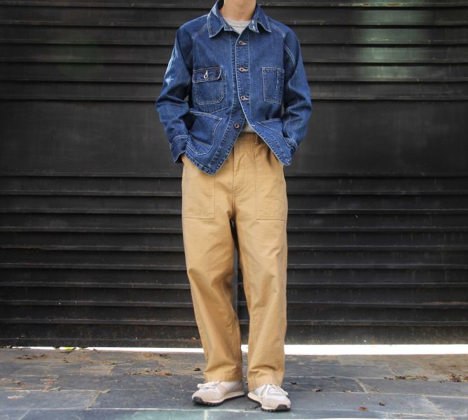 Ordinary Fits - JAMES FATIGUE BACK SATIN (BEG) Ordinary Fits,James Pants,男生軍褲推薦,OG 107 ,男 寬鬆 褲型,日本小眾男生休閒服飾品牌,男 日牌 牛仔褲,台南男生逛街,
