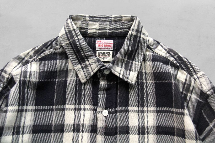 Barns Outfitters - BIGMAC Flannel Shirt/Black Barns Outfitters,男生短袖襯衫推薦,男生軍裝搭配,