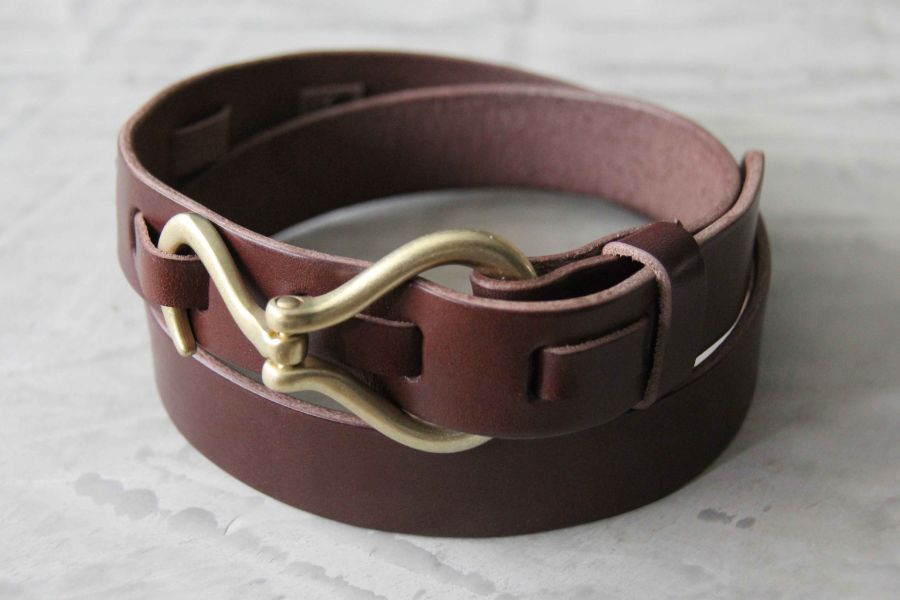 Barns Outfitters-Leather Hook Belt 栃木皮革,栃木革