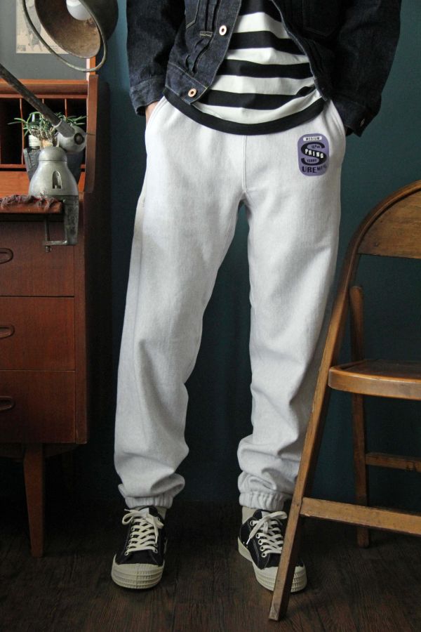 SURE'S "SPRING TERRY" 復古運動褲/石灰色 XX DEVELOPMENT,棉褲 推薦,sweat pants,MFG,Champion,運動 褲,champion,