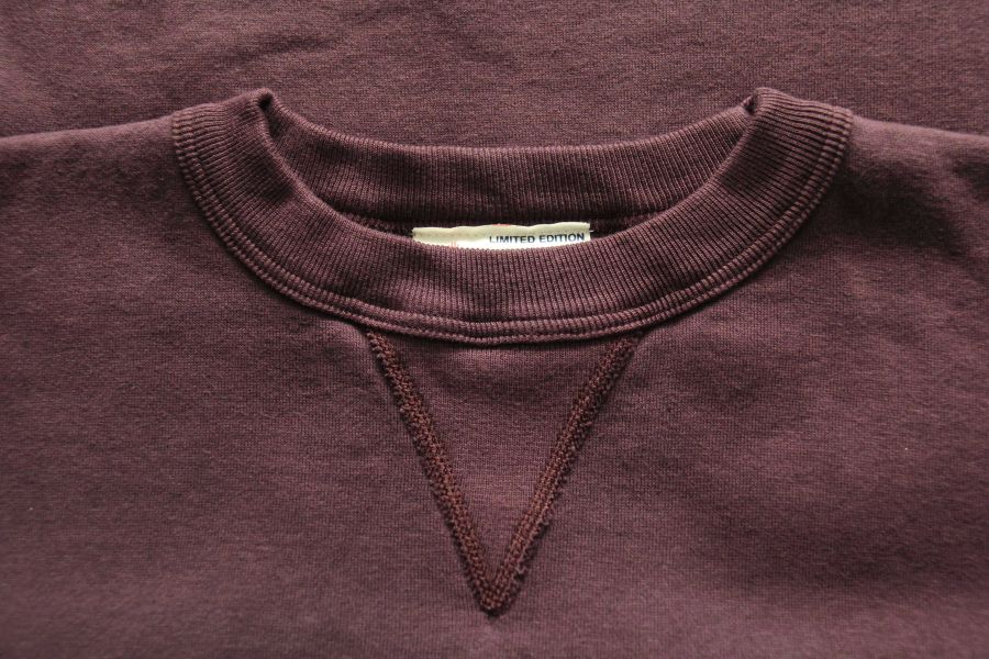 Two Moon - No.92022 Sweatshirt/Maroon Two Moon 日牌,男 衛衣,日本製,植絨,Loop Wheel,圓筒衣身,