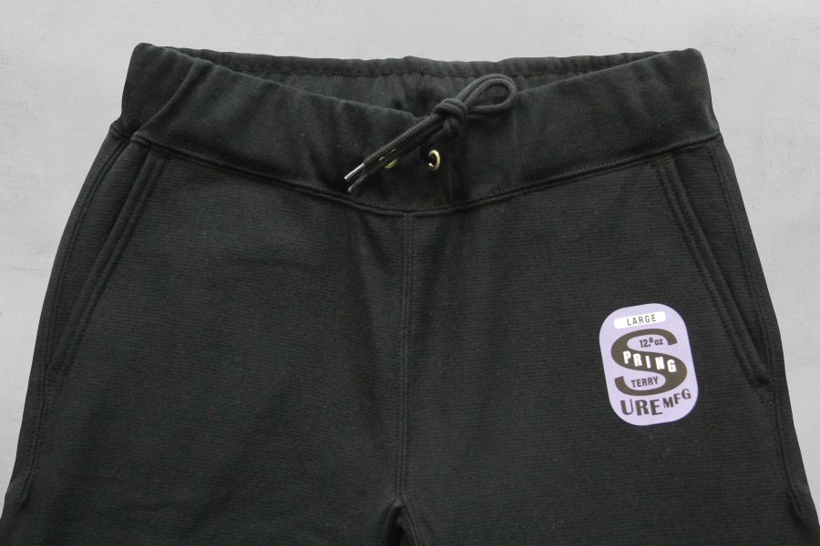 SURE'S "SPRING TERRY" 復古運動褲/黑色 XX DEVELOPMENT,棉褲 推薦,sweat pants,MFG,Champion,運動 褲,