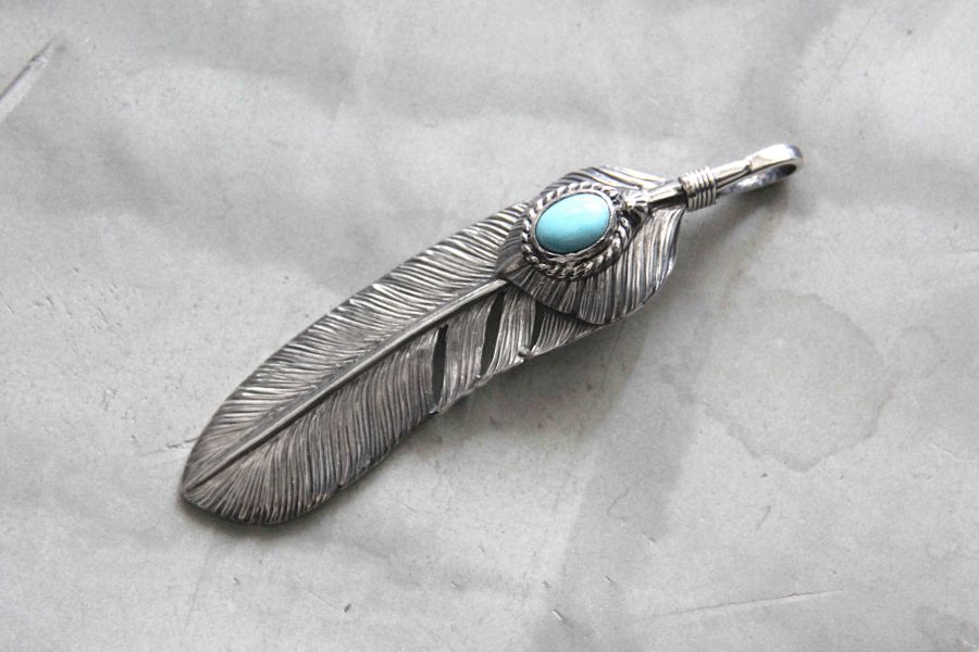 KinG Smith -銀繩TQ 上銀大羽/右向/現貨 King smith,handmade,手作,leather craft,silver,雷鳥,銀羽,風切羽,銀菊,先金,點金,綠松石,風野鷲,鷹爪,訂製,印地安銀飾,藥輪,台南,老派,mr old