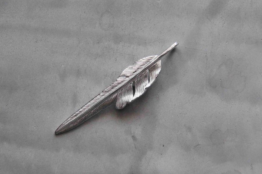 KinG Smith - 風切大羽/左向/現貨 風切右向大羽,King smith,handmade,手作,i銀羽,風切羽,銀菊,先金,點金,綠松石,可訂製,印地安銀飾,台南,老派,mr old