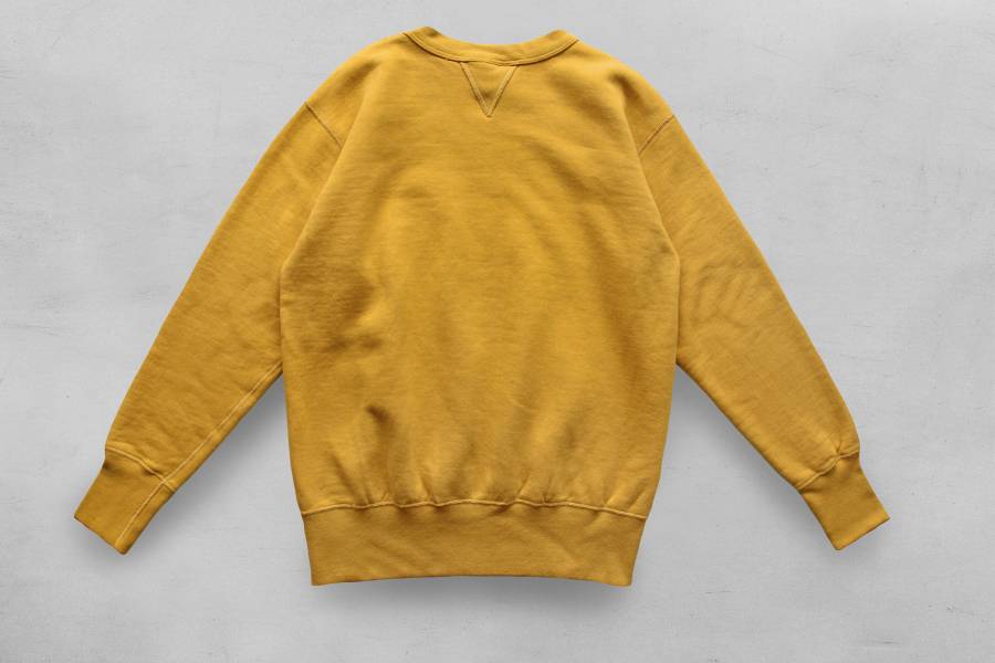 Two Moon - No.92022 Sweatshirt/ Mustard 印第安,衛衣穿搭,保暖,Two Moon,日本製,植絨,Loop Wheel,圓筒衣身