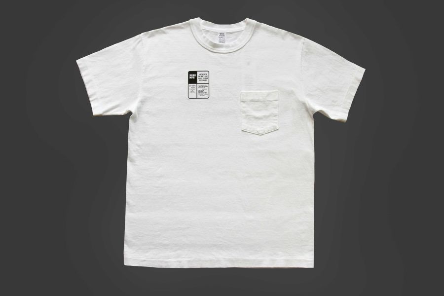 SURE'S POCKET TEE  (Off White) SURE MAG,白t,日本製,名古屋,圓筒衣身,不易變形短t,丹寧,Pigment Dye染,