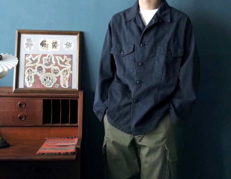 orSlow - 4-POCKET FATIGUE SHIRT HERRINGBONE TWILL orSlow,男生軍裝外套推薦,復古軍裝外套,野戰外套,MILITARY 軍裝,軍裝穿搭,