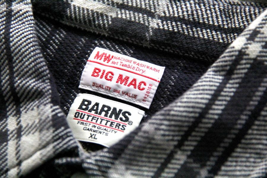 Barns Outfitters - BIGMAC Flannel Shirt/Black Barns Outfitters,男生短袖襯衫推薦,男生軍裝搭配,