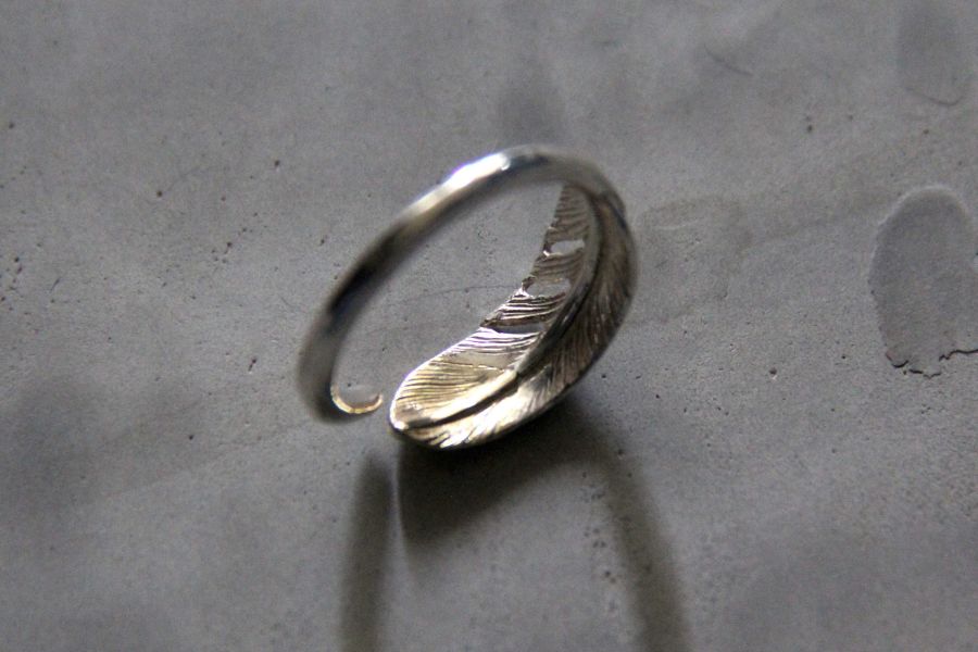 KinG Smith - 先金長尾戒/訂製 KinG Smith,handmade,silver,銀羽,風切羽,老派,mr old,銀器,navajo,