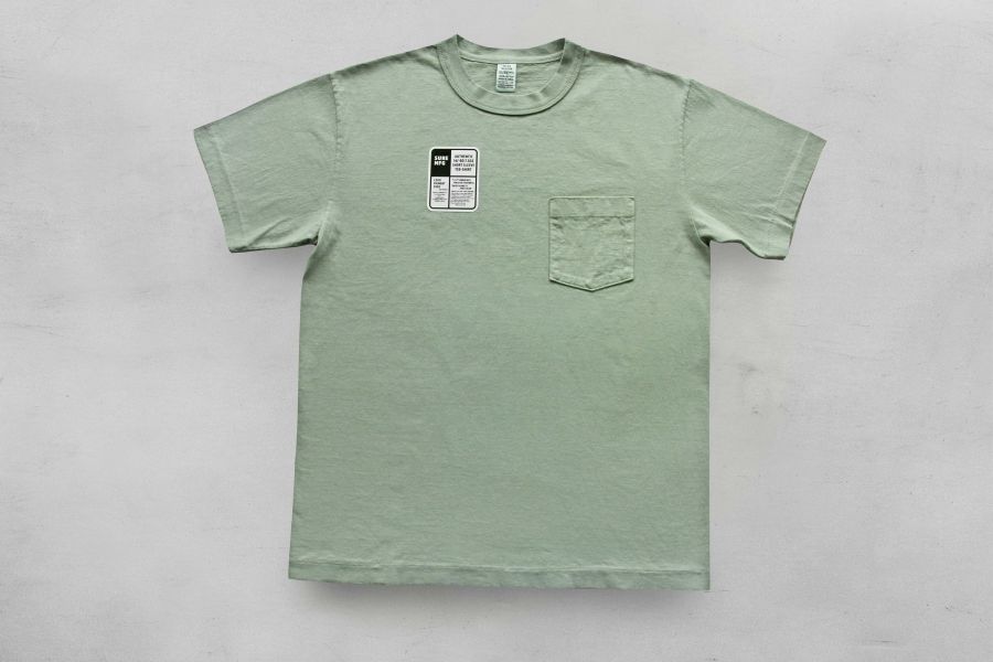 SURE'S POCKET TEE (SHADOW) 日本製,短t,厚磅t,名古屋,獨立服裝廠,白t,圓筒衣身,寧,Pigment Dye染,