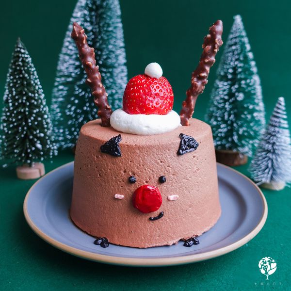 【2025聖誕】麋鹿阿奇 4″蛋糕 