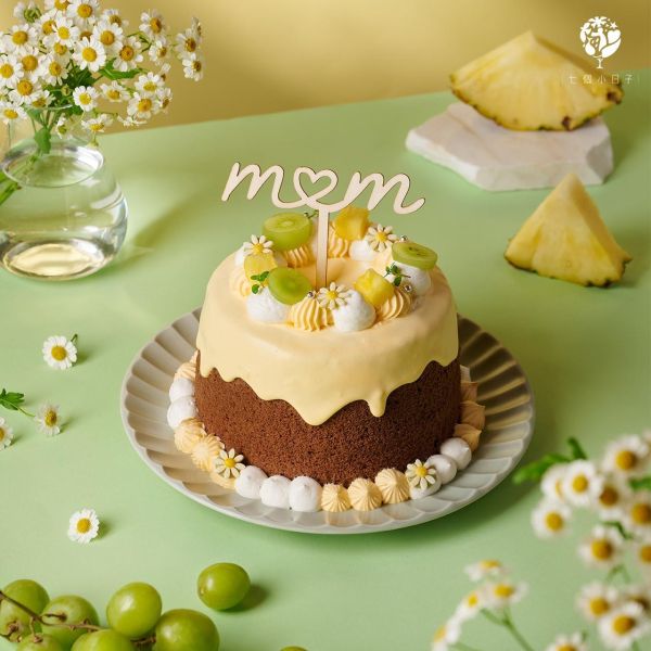 清新卡蜜兒 Chamomile ｜鳳梨綠葡萄戚風蛋糕｜2026母親節限定 母親節蛋糕