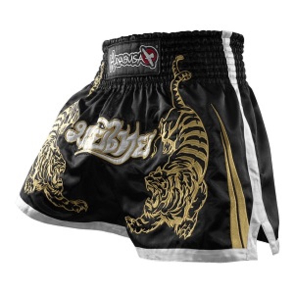 HAYABUSA MUAY THAI SHORTS - BLACK ∕ RED 泰拳褲 