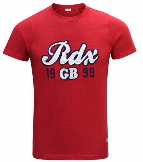 RDX POLY COTTON APPLIQUE PRINT T-SHIRT 