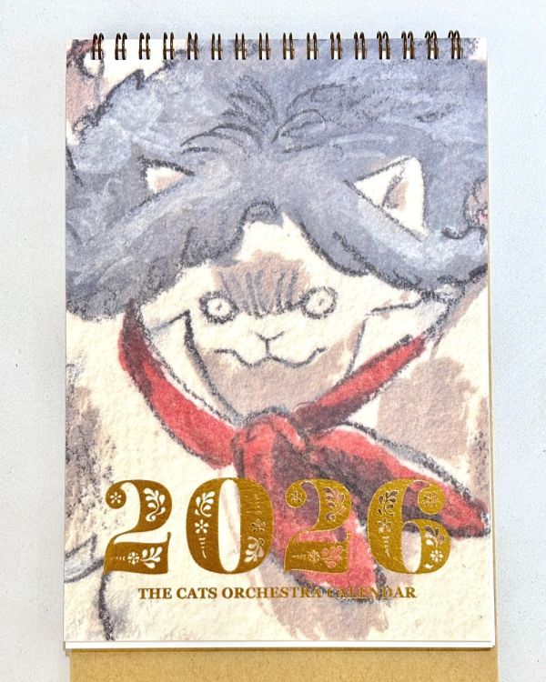 黑山的烏鴉 2026 桌上型月曆 黑山的烏鴉, 動物插畫, 摸布想自己賺罐罐