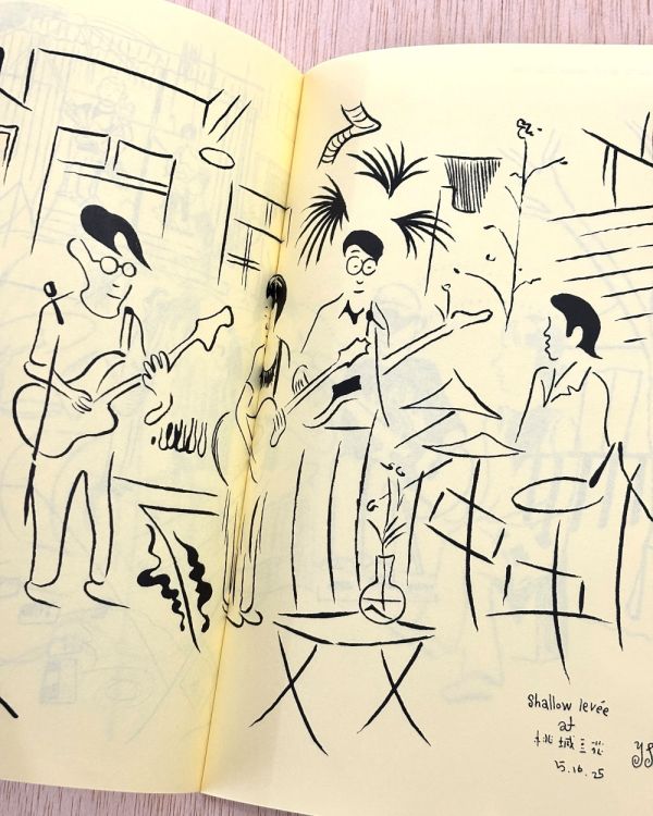 yopo’s band sketch 2025  / 游博任 游博任, 台灣樂團, 樂團插畫, 樂團漫畫, 布萊梅