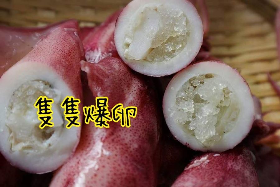 爆卵小卷(透抽) 每包 600g / 約6-15尾 