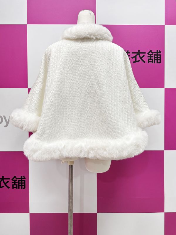 加厚奢華仿兔毛斗篷外套 加厚奢華仿兔毛斗篷 毛毛披肩斗篷外套絨毛披肩 超溫暖披肩禮服披肩高檔披肩筱雅衣舖【BA1103-2】