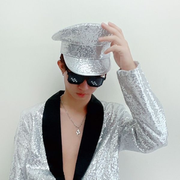 金光閃閃亮片帽 貝蕾帽 金光閃閃亮片帽 貝蕾帽角色扮演警帽 舞台表演筱雅衣舖【A52-1】