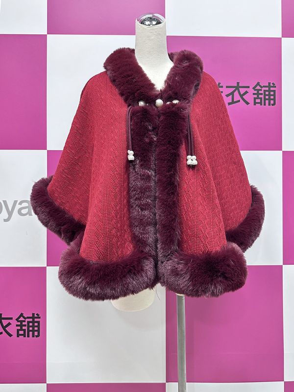 加厚奢華仿兔毛斗篷外套 加厚奢華仿兔毛斗篷 毛毛披肩斗篷外套絨毛披肩 超溫暖披肩禮服披肩高檔披肩筱雅衣舖【BA1103-2】