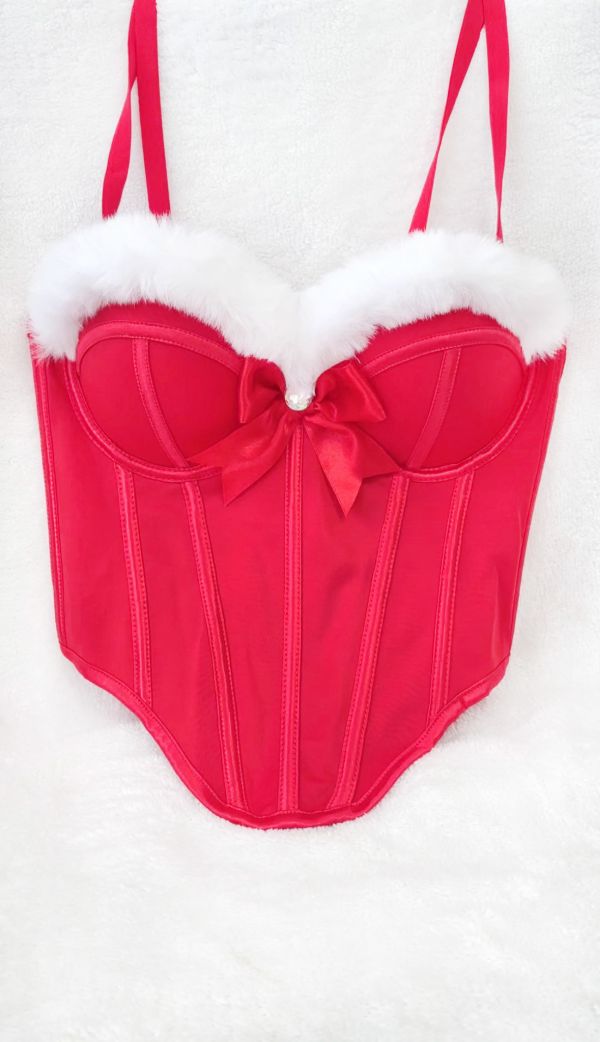 紅色聖誕馬甲魚骨馬甲 聖誕馬甲 大尺碼馬甲 魚骨束衣 聖誕裝表演服裝筱雅衣舖【BA1061-1】