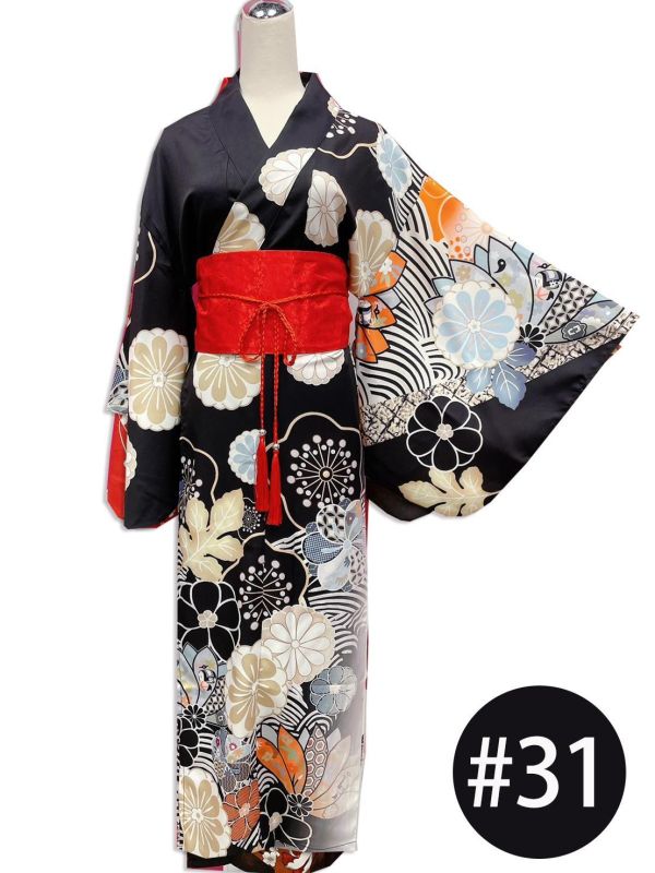 2026新色日本長和服8件組 桃園現貨日本長和服附腰封8件組附頭飾 兩趾襪 小隻馬日式和服 筱雅衣舖【BA268】