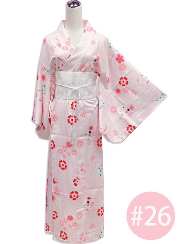 2026新色日本長和服8件組 桃園現貨日本長和服附腰封8件組附頭飾 兩趾襪 小隻馬日式和服 筱雅衣舖【BA268】和服出租 變裝派對服裝出租