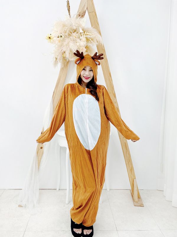 聖誕麋鹿裝 男女麋鹿連身衣 聖誕麋鹿裝 麋鹿連身衣 男女聖誕造型服裝動物連體衣 筱雅衣舖【BA1218】