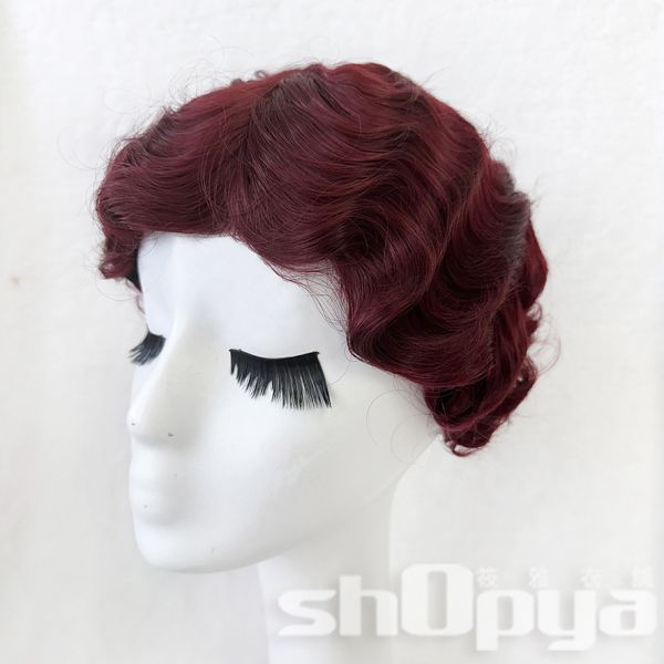 復古波浪捲假髮 旗袍趴假髮 【筱雅衣舖】復古波浪捲假髮 旗袍趴假髮 阿哥哥趴假髮變裝派對假髮 A146 假髮出租