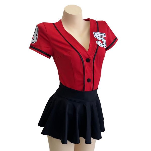 活力棒球啦啦隊套裝 活力棒球啦啦隊套裝 運動風超短裙 展場 表演 大尺碼 筱雅衣舖【BT935】