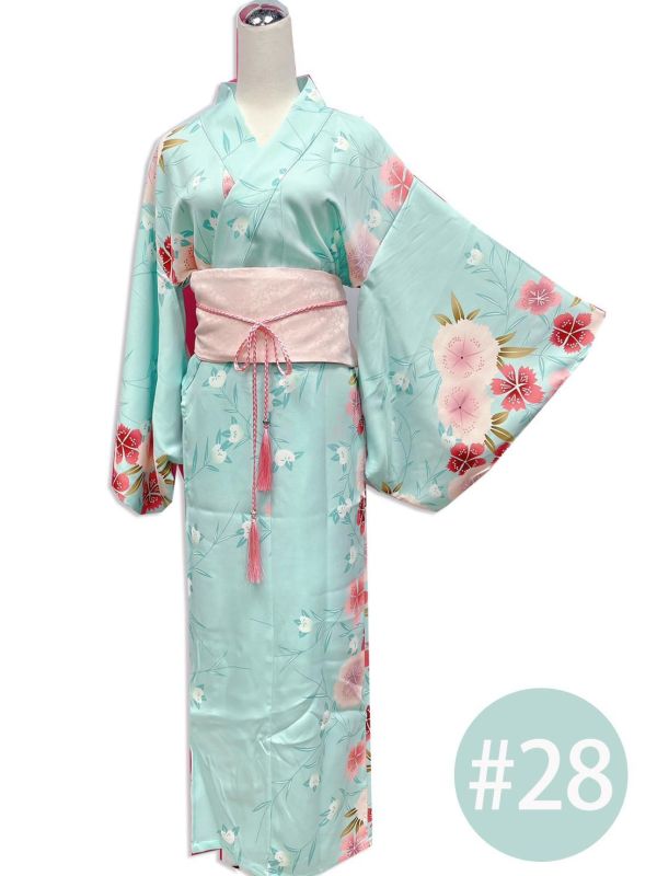 2026新色日本長和服8件組 桃園現貨日本長和服附腰封8件組附頭飾 兩趾襪 小隻馬日式和服 筱雅衣舖【BA268】和服出租 變裝派對服裝出租