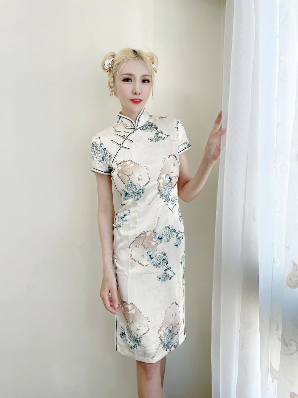 新品實拍M-4XL復古上海風顯瘦修身及膝旗袍 新品實拍M-4XL復古上海風顯瘦修身及膝旗袍 大尺碼旗袍 筱雅衣舖【BA1160】桃園旗袍 大尺碼洋裝