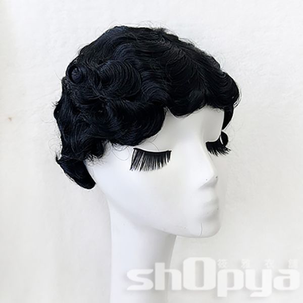 復古波浪捲假髮 旗袍趴假髮 【筱雅衣舖】復古波浪捲假髮 旗袍趴假髮 阿哥哥趴假髮變裝派對假髮 A146 假髮出租