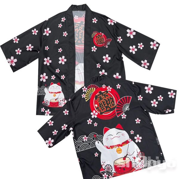 日系男女和服羽織和風上衣 印花和服蝙蝠袖寬鬆外掛 日系男女和服羽織和風上衣 印花和服蝙蝠袖寬鬆外掛 筱雅衣舖【BA805】