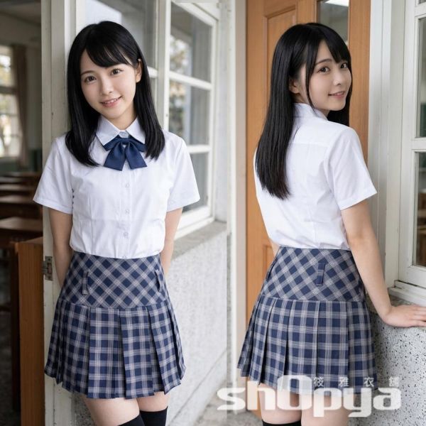 藍色蘇格蘭格百褶裙 學生裙 格子學生裙 經典百褶裙  JK制服裙 蘇格蘭格子裙 大尺碼 筱雅衣舖 【BA625-1】桃園制服 學生服