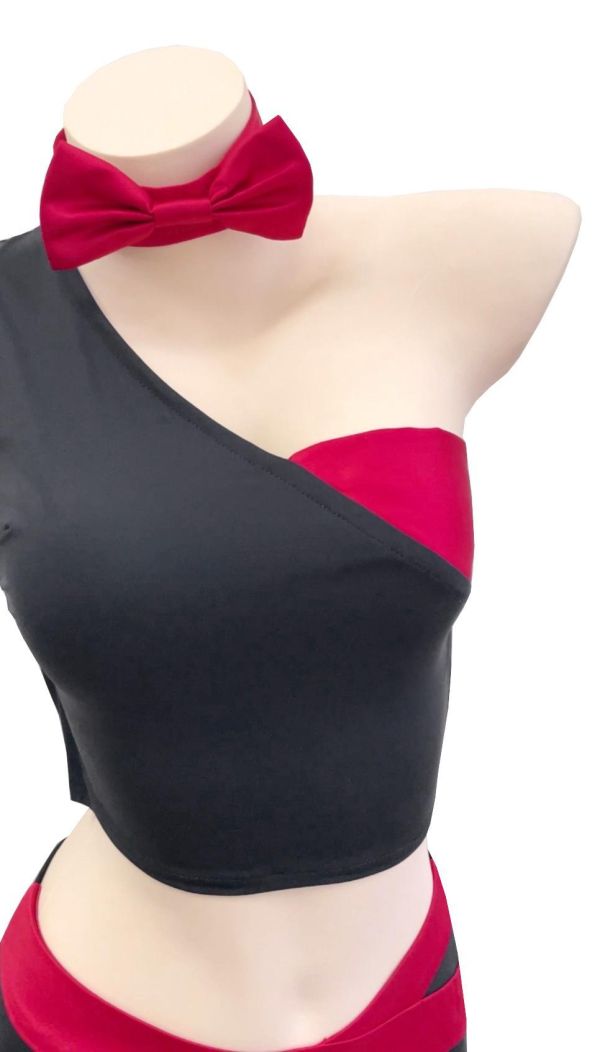 斜肩拼接中空賽車服 筱雅衣舖 斜肩拼接中空賽車服 展場 車展 資訊展  展場服裝 車模服